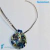 Collana Conchiglia Tre Vortici Oro Rodiata in vetro di Murano fatta a mano - La Fondazione snc - COLL0101