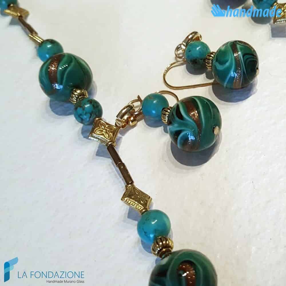 Parure Fenicio Royal con collana e orecchini - La Fondazione snc - PARU0038
