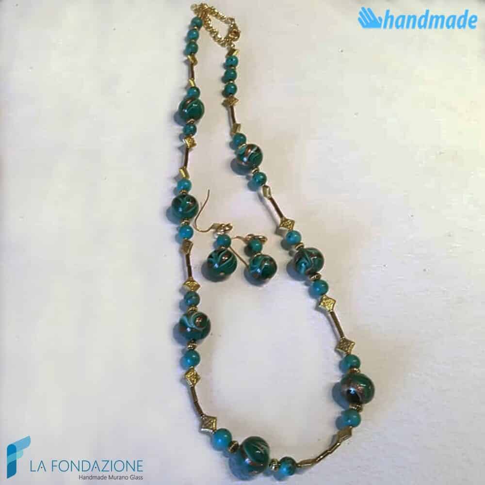Parure Fenicio Royal con collana e orecchini - La Fondazione snc - PARU0038