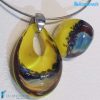 Parure Calcedonio Limone con collana e anello - La Fondazione snc - PARU0046