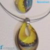 Parure Calcedonio Limone con collana e anello - La Fondazione snc - PARU0046