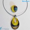 Parure Calcedonio Limone con collana e anello - La Fondazione snc - PARU0046