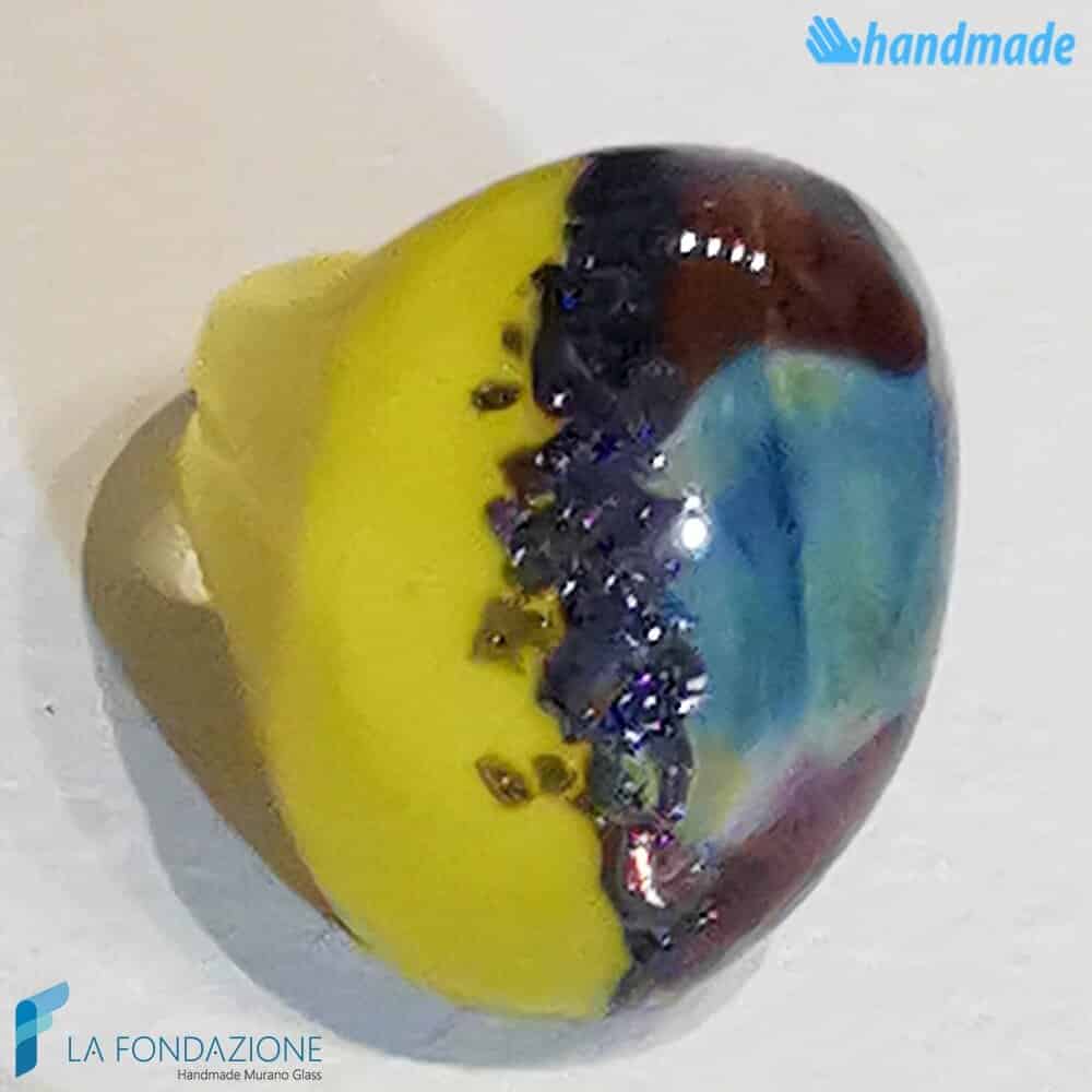 Parure Calcedonio Limone con collana e anello - La Fondazione snc - PARU0046