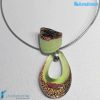 Parure Goccia Lime oro rotto con collier e anello - La Fondazione snc - PARU0047