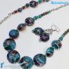 Parure Fenicio Oceano in vetro di Murano - La Fondazione snc - PARU0052