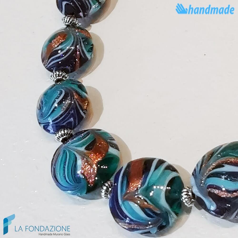 Parure Fenicio Oceano in vetro di Murano - La Fondazione snc - PARU0052