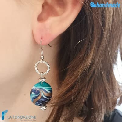 Parure Phoenician Ocean handmade Murano glass - La Fondazione snc - PARU0052