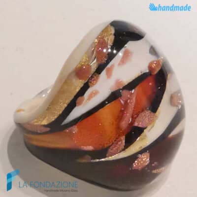 Anello Laguna Ambra con avventurina - La Fondazione snc - RINGS0130
