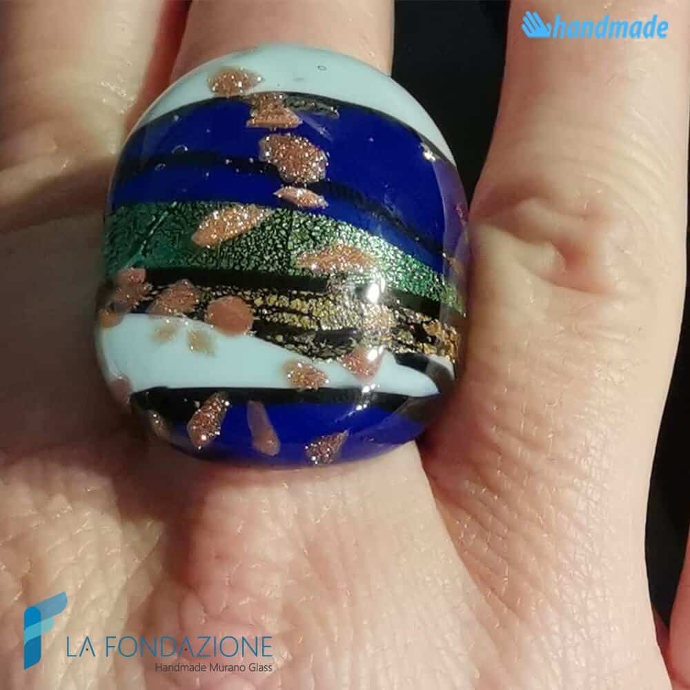 Anello Laguna Blu con avventurina - La Fondazione snc - RINGS0132
