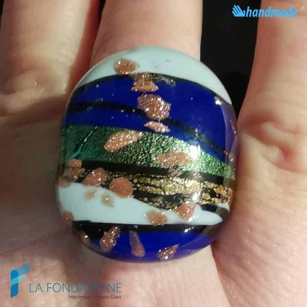 Anello Laguna Blu con avventurina - La Fondazione snc - RINGS0132