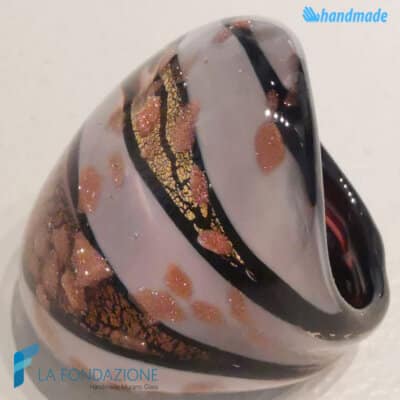 Laguna Pervinca band ring with aventurine - La Fondazione snc - RINGS0134
