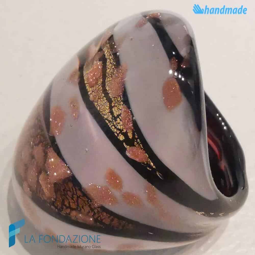 Laguna Pervinca band ring with aventurine - La Fondazione snc - RINGS0134