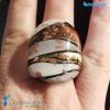 Laguna Pervinca band ring with aventurine - La Fondazione snc - RINGS0134