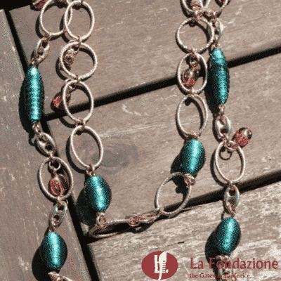 Paris chain necklace in Murano glass - La Fondazione snc - COLL0035