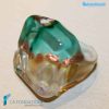 Crystal chalcedony cube with aventurine - La Fondazione snc - RINGS0015