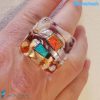 Anello Cubo Dicroico Maxi in vetro di Murano - La Fondazione snc - RINGS0135