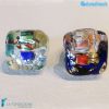 Anello Cubo Dicroico Maxi in vetro di Murano - La Fondazione snc - RINGS0135