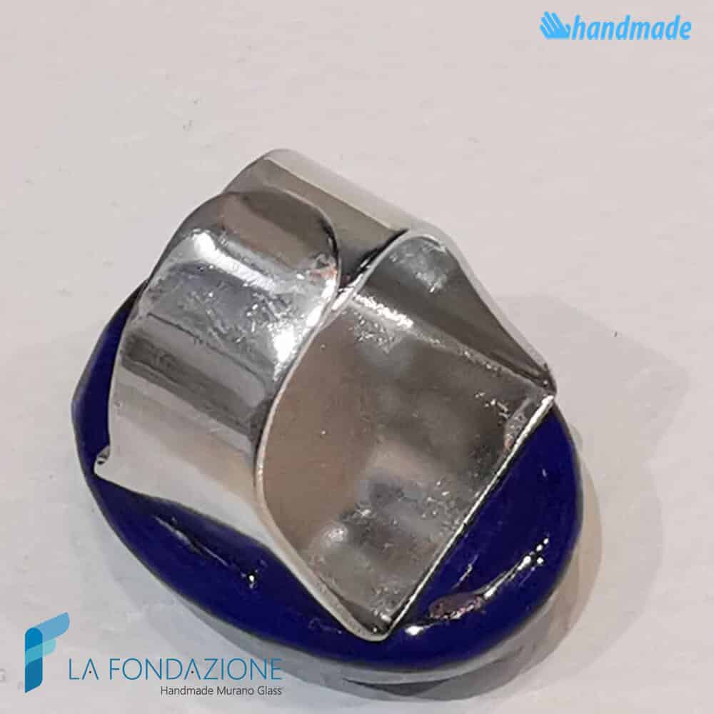 Blue Emerald Ring with Aventurine - La Fondazione - RINGS0138