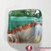 Crystal chalcedony cube with aventurine - La Fondazione snc - RINGS0015