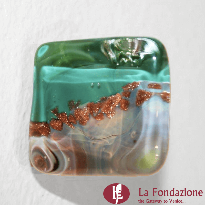 Crystal chalcedony cube with aventurine - La Fondazione snc - RINGS0015