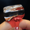 Crystal chalcedony cube with aventurine - La Fondazione snc - RINGS0015