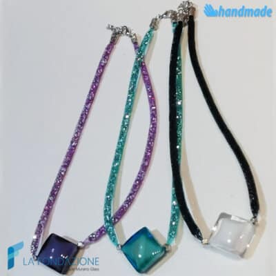 Tris Peggy necklaces in Murano glass and crystals - La Fondazione snc - COLL0108
