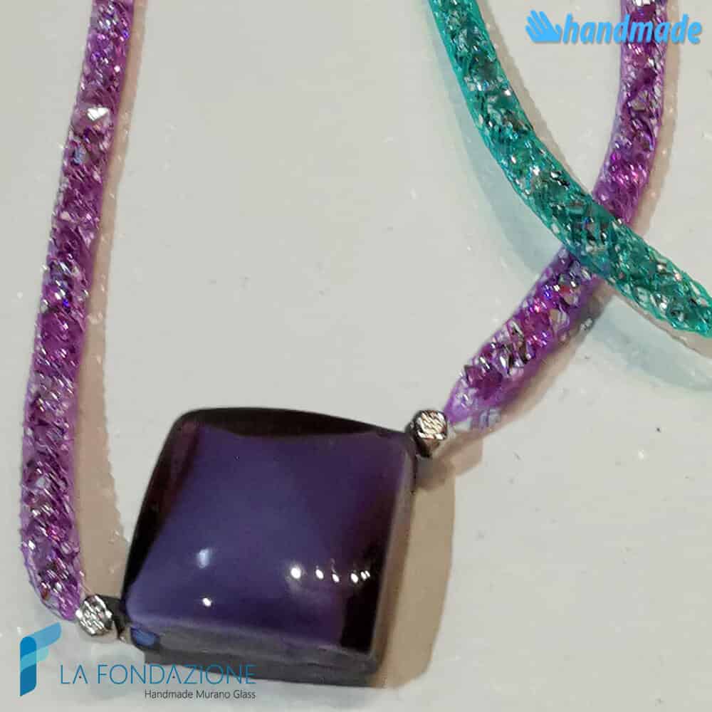 Tris Peggy necklaces in Murano glass and crystals - La Fondazione snc - COLL0108
