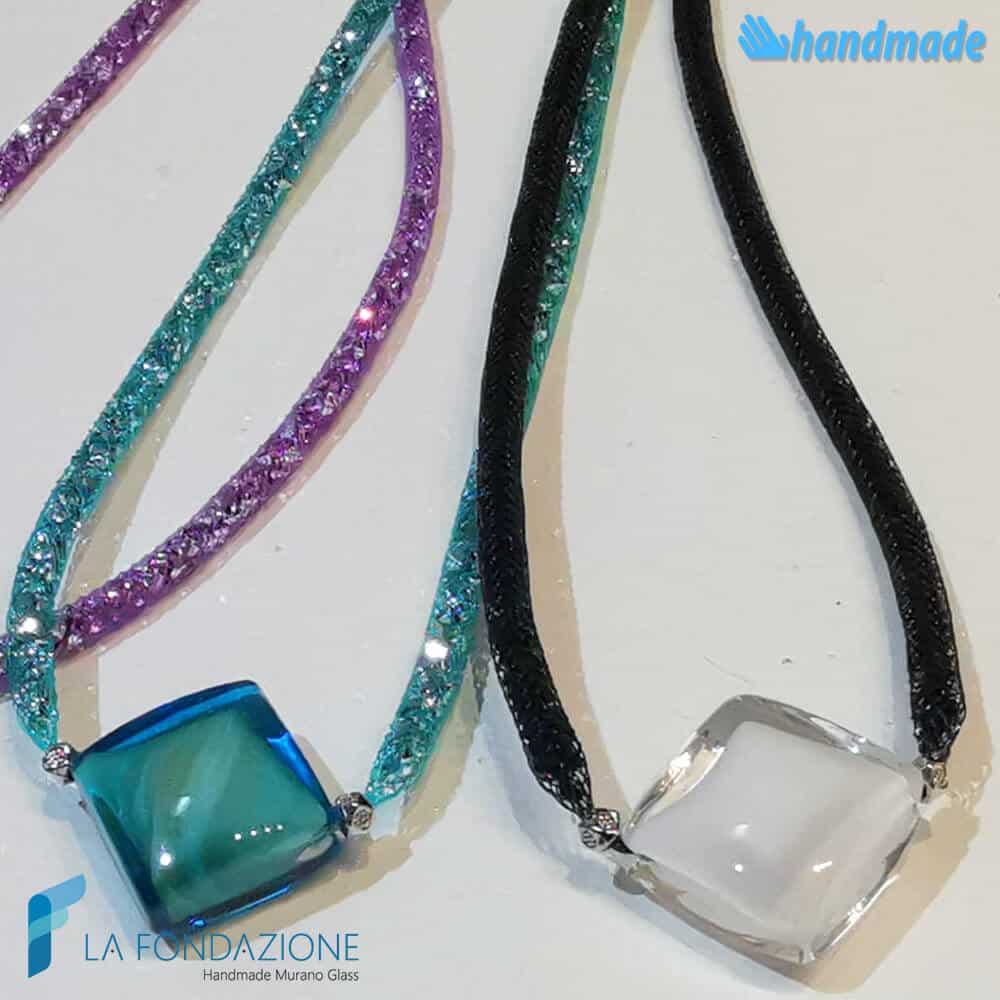 Tris Peggy necklaces in Murano glass and crystals - La Fondazione snc - COLL0108