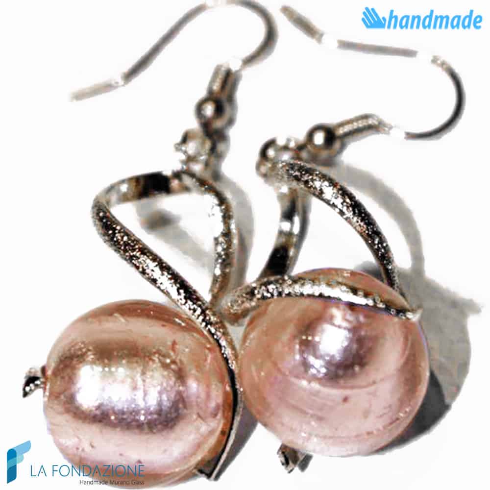 Orecchini Torciglione pendenti in vetro di Murano - La Fondazione snc - EARRINGSC0023