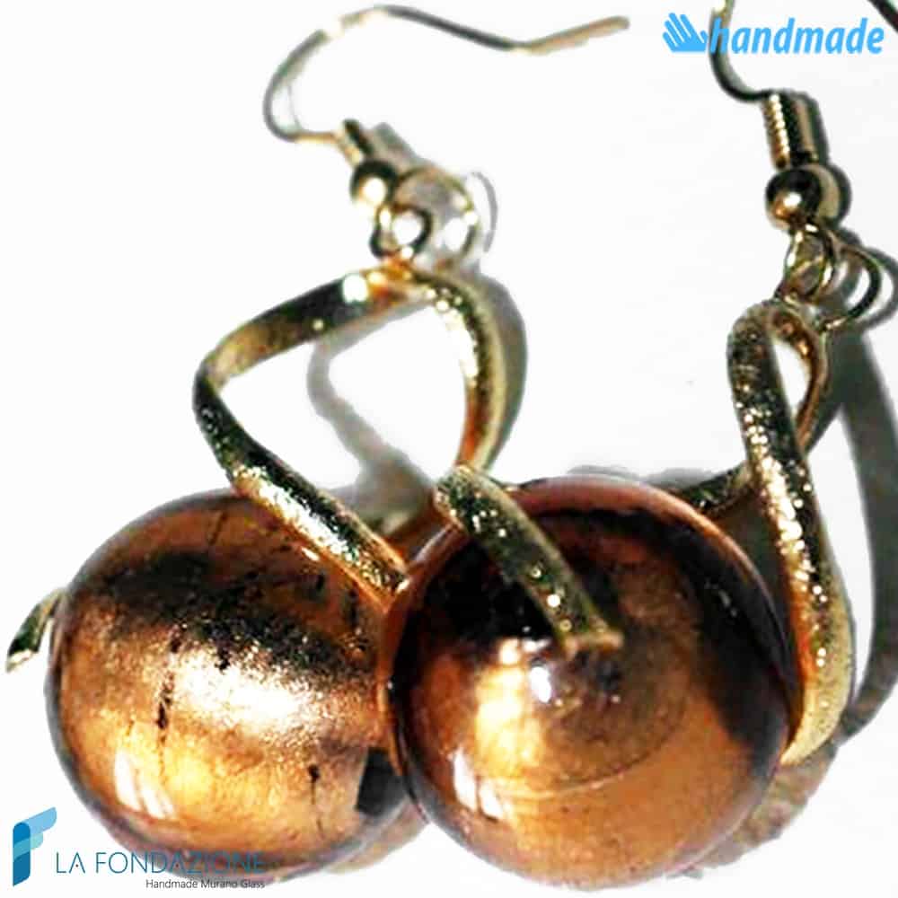 Orecchini Torciglione pendenti in vetro di Murano - La Fondazione snc - EARRINGSC0023
