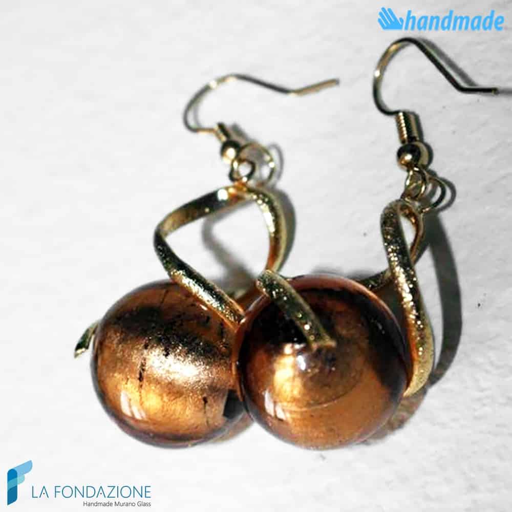 Orecchini Torciglione pendenti in vetro di Murano - La Fondazione snc - EARRINGSC0023
