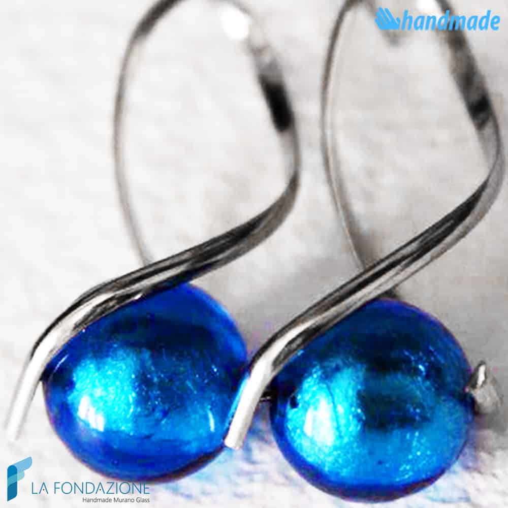 Orecchini Torciglione pendenti in vetro di Murano - La Fondazione snc - EARRINGSC0023
