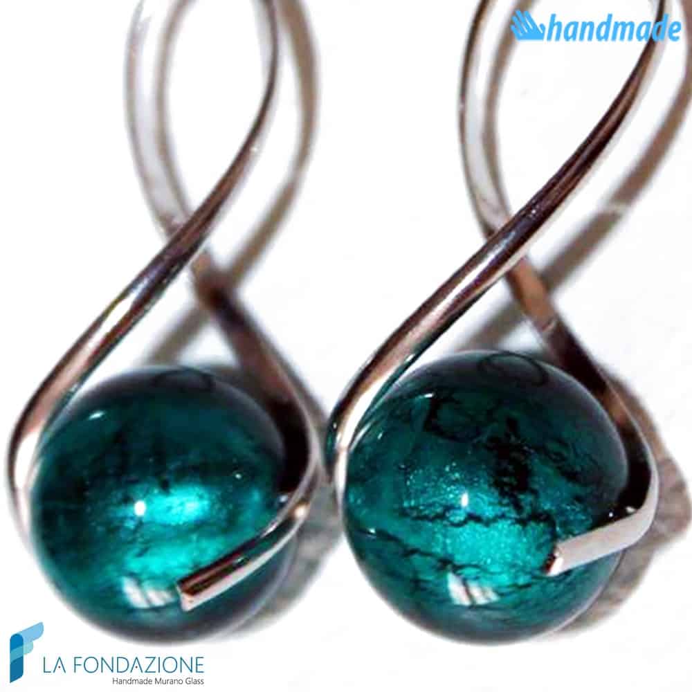 Orecchini Torciglione pendenti in vetro di Murano - La Fondazione snc - EARRINGSC0023