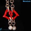 Orecchini Cuore Catenato in vetro di Murano - La Fondazione snc - EARRINGSC0046