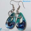 Orecchini Goccina Acqua in vetro di Murano - La Fondazione snc - EARRINGSC0048