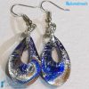 Orecchini Goccina Acqua in vetro di Murano - La Fondazione snc - EARRINGSC0048