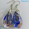 Orecchini Goccina Acqua in vetro di Murano - La Fondazione snc - EARRINGSC0048