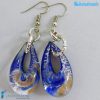 Orecchini Goccina Acqua in vetro di Murano - La Fondazione snc - EARRINGSC0048