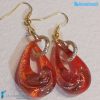Orecchini Goccina Fuoco in vetro di Murano - La Fondazione snc - EARRINGSC0049
