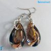 Orecchini Goccina Terra in vetro di Murano - La Fondazione snc - EARRINGSC0050