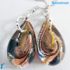 Orecchini Goccina Terra in vetro di Murano - La Fondazione snc - EARRINGSC0050