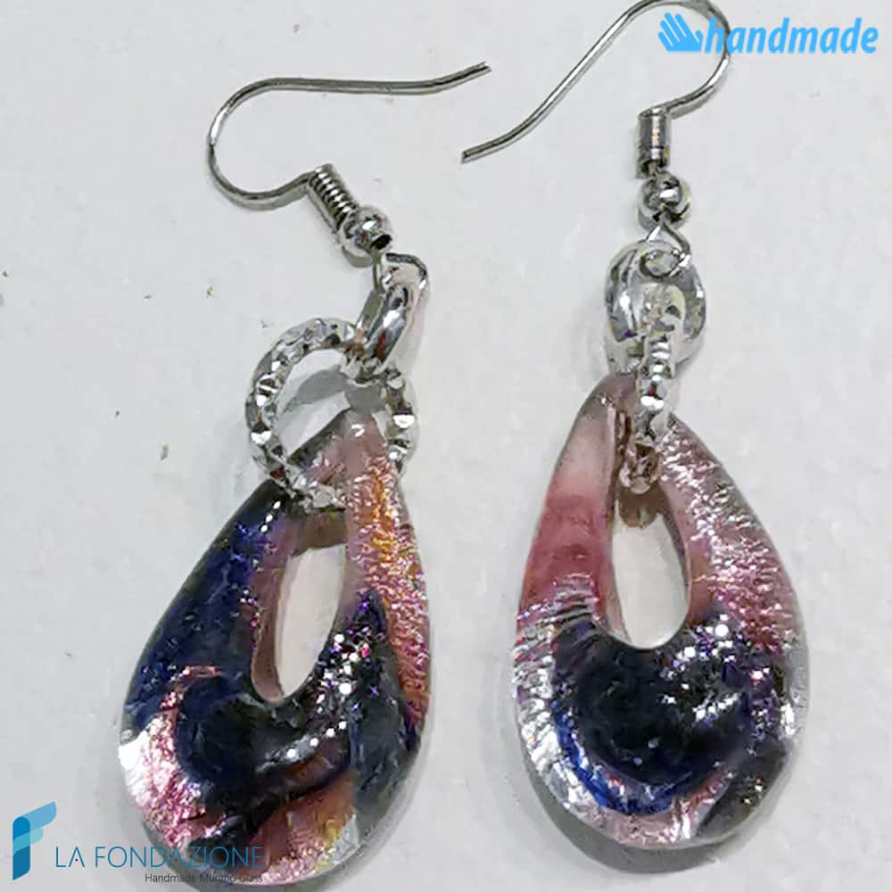 Lady Teardrop Earrings handmade Murano glass - La Fondazione snc - EARRINGSC0051