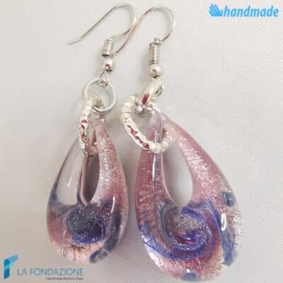Lady Teardrop Earrings handmade Murano glass - La Fondazione snc - EARRINGSC0051