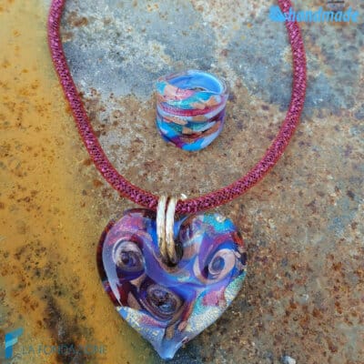 Parure Cuore Chakra Manipura con collana e anello - La Fondazione snc - PARU0054