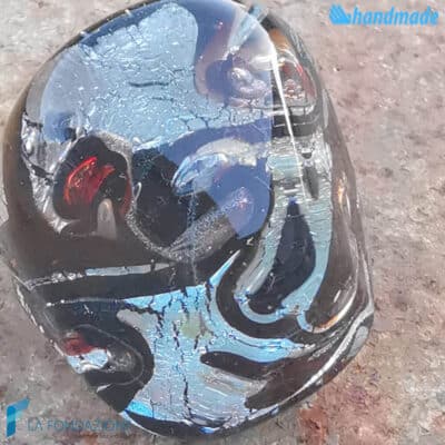 Eye of the Sea cubic band ring handmade Murano glass - La Fondazione snc - RINGS0140