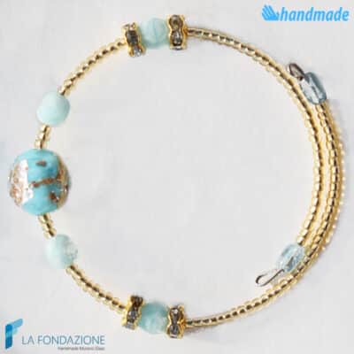 Bracciale Armonico con avventurina in vetro di Murano - La Fondazione snc - BRAC0001