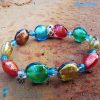 Venice Carnival gold bracelet handmade in Murano glass - La Fondazione snc - BRAC00072