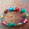 Venice Carnival gold bracelet handmade in Murano glass - La Fondazione snc - BRAC00072