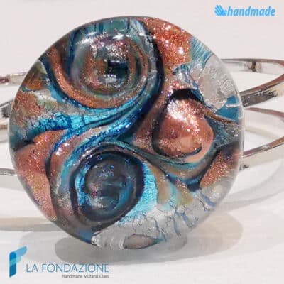 Bracciale Nettuno con avventurina in vetro di Murano - La Fondazione snc - BRAC00074