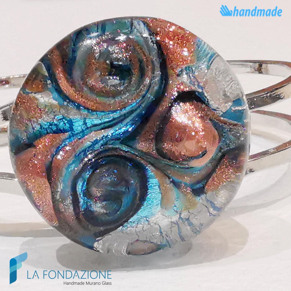 Bracciale Nettuno con avventurina in vetro di Murano - La Fondazione snc - BRAC00074